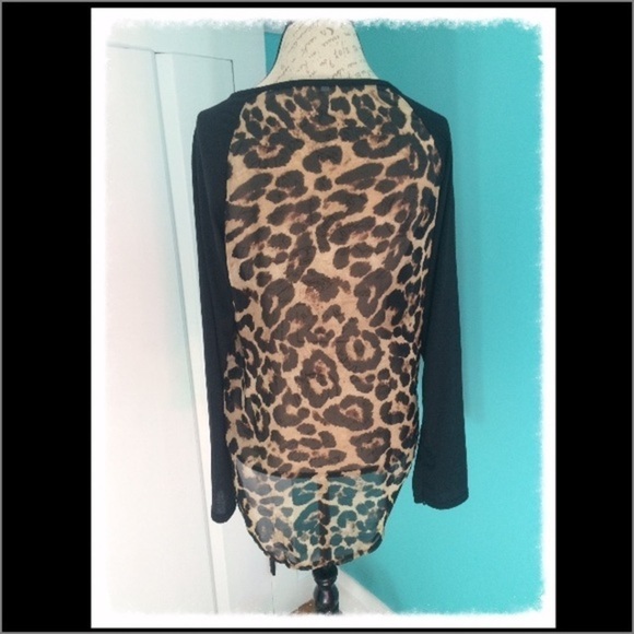 NWOT Hi Lo Cheetah Print Shirt - Picture 3 of 4